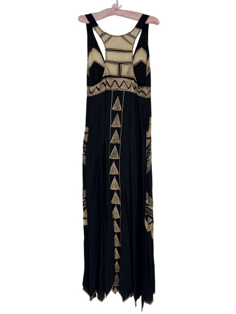 RARE VTG NWOT Free People Jen’s Pirate Booty Black Embroidered Maxi Dress | Boho - Picture 9 of 17